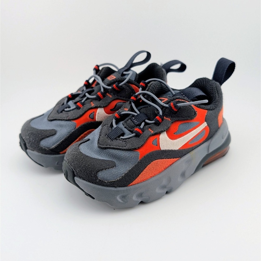 Nike Air Max 270 Baby Toddler 5C React Gray Orange Shoes CD2654-006